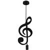 Daweglop Lampadario a sospensione, in da soffitto, con note musicali, per loft, bar, studio, da pranzo (C)