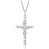 Tuscany Silver Collana con crocifisso da 16 x 34 mm in argento sterling 925 su catena grumetta da 46 cm