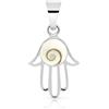 Planetys - Ciondolo Mano di Fatma Occhio di Santa Lucia Argento Sterling 925