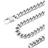 Inscca Catena Argento Uomo 45cm Choker Collana Acciaio Inossidabile 12 mm Grosse Collane Cubana Donna Girocollo Catena Uomo Inox Acciaio Chirurgico 316L Ragazzo Catenina