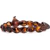 Tamashii bracciale 1 giro originale tibetano linea diamond cut realizzato con pietra naturale da 8 mm occhio di tigre marrone e cordoncino marrone.Unisex.Tg unica.BHS911-214