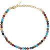 COAI Cavigliera Chakra da Donna, Cavigliera da Donna con Perline di Pietre Naturali Arcobaleno