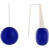 Schmuck Les Poulettes LES POULETTES BIJOUX - Orecchini Gancio Piatta in Argento Metallo e Ciottoli di Ceramica - Blu