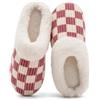 Waysoland Pantofole Donna Uomo Invernali,Ciabatte Donna Uomo Invernali Fuzzy Memory Foam Scivolare su Suola antispuggente Camera da letto Pantofole soffici(Nero,44/45 EU)