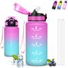 Grsta Borraccia- 0,5 litri- Borraccia Bambini, Borracce con Cannuccia, Senza Perdite, Water Bottle Motivazionale, Facile da Pulire, Bottiglia Acqua, Con Chiusura di Sicurezza, Borracce per Scuole, Campeggio