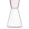 Ichendorf Milano Brocca Sakè Trasparente/Rosa | Collezione High Rise Sakè | 26 cl | Vetro Borosilicato | Fatto a Mano