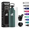KollyKolla Borraccia Termica Bambini 500ml, Borraccia con Cannuccia, senza BPA, Isolamento Termico a Doppia Parete, Facile Pulizia, a Prova di Perdite, per Bambini, Sport, Palestra, Yoga, Ufficio