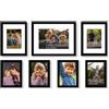 Americanflat Set Cornici Foto da Parete e da Tavolo Nere Con Passepartout, 7 Pezzi - Da 30x40, 23x30 e 15x20 cm - Composizione Cornici da Parete con Vetro Infrangibile