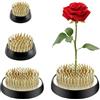 AMONENZ 4 Pezzi Rame Fiori Rotondo Ikebana, 4 Misure D34+D40+D50+D60 Perno Disposizione Fiori, Base Acciaio Inox Decorazione Floreale Ikebana con Guarnizione Gomma, per Casa, Negozio Fiori, Sala tè