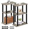 TUTOTAK Tavolo Laterale Piccolo, Tavolo di Finestra Stretto, Comodino, Set di 2, Tavolo Laterale per Divano con Ruote per Soggiorno o Camera da Letto, Grigio TB01BG0612EU