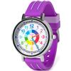 Kiddus Orologio Educativo Bambino Bambina, Lancette Italiano, 5ATM | Orologio bambini dai 5 anni, senza BPA, ipoallergenico, movimento giapponese, impermeabile, primo orologio, imparare ora