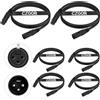 Czgor 2 metri di Cavo DMX 6 Pezzi, flessibile 3 Poli Segnale XLR maschio a femmina Cavi DMX,Cavo DMX 512 per illuminazione palco segnale XLR connessione Cavi illuminazione palco