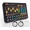 Todeco Audio Mixer, Console di Mixaggio con Scheda Audio Digitale a 6 Canali Bluetooth, Cambiavoce e cancellazione del rumore, Stereo DJ Mixer per registrazione, streaming live e podcasting