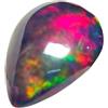 OPAL_WORLD 1 pz di naturale australiano nero opale 15x11mm a forma di pera taglio cabochon gemma sciolta per la creazione di gioielli. | OW_00251, 15x11mm, Pietra preziosa, Opale Nero Australiano