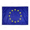 Domina Pubblicità Bandiera Europa 150x100 cm in tessuto nautico antivento da 115g/m², bandiera europea 150x100 lavabile, bandiera d'Europa 150x100cm con cordino, doppia cucitura perimetrale e fettuccia di rinforzo