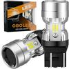 OBOLED Lampadine W21W T20 LED CANBUS Anti Hyper Flash 7440 7443 582 992 W21/5W 12V per Auto Luce di Retromarcia Posteriori Luci Marcia Diurna Parcheggio Freno Luce di Svolta 6500K Bianco 2 Pezzi