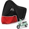 Kistrba Telo Copri da Esterno per Piaggio Vespa GTV GTS GT60/125/200/250/300 (senza bagagliaio), Telo Copertura Coprimoto Copri Moto Vespa 125 420D Tessuto Oxford Impermeabile, Nero e rosso
