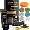 Allstric® Kit Lucidatura Fari Auto con Polimero Liquido e Trasparente per Fari Auto | Lucida Fari Auto Opachi Professionale | Rinnova Fari Auto per Maggiore visibilità e Sicurezza