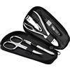 marQus Set Manicure per Uomo e Donna - Kit professionale da 5 Pezzi con Forbicine e Custodia in Vera Pelle. Ideale per la cura di Mani e Piedi, perfetto per viaggi e uso quotidiano. Elegante e funzionale