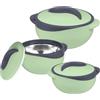 Pinnacle - Casseruola isolata con coperchio, set da 3 pezzi, 2,6/1,5/1 qt. Scaldavivande termiche per zuppa/insalata, contenitore per alimenti caldi in acciaio inox, set regalo per mamme - Vacanze