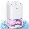 CosmartAir Deumidificatore Casa Muffa,450ml/giorno Deumidificatore Portatile Silenzioso 1100ML,Spegnimento Automatico,LED 7 colorati Per la Casa,Bagno Cabina Armadio