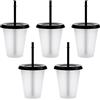TSLBW 5 Pcs Bicchieri in Plastica Bicchieri Colorati Acqua Bicchieri Che Bicchieri plastica Bicchieri riutilizzabili Colorati, riutilizzabili, infrangibili, Campeggio, Birra