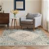 GENIMO - Tappeto Vintage 120x170cm - Antiscivolo, Lavabile, Con Pelo Corto - Per Soggiorno, Camera da Letto, Cucina - Verde Chiaro