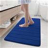 Homaxy Tappetino da bagno in memory foam, assorbente, antiscivolo, lavabile, 61 x 120 cm, blu navy