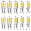 ZFQ Lampadina LED G9, 2 W, 250 lm, G9, luce bianca fredda 6000 K, CRI80, vetro pieno, equivalente 25 W, angolo di diffusione 360°, AC 220-240 V, non dimmerabile, confezione da 10