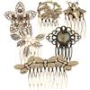 Healeved 6 pezzi Pettini Vintage con e Fermagli Leggeri in Metallo per e Ragazza Accessori Eleganti per Acconciature Sposa e Speciali