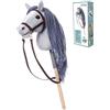 Hoppimals HOPPIHORSE-Edizione Sportiva Hobby Horse A4, Cavallo con bastone con cavezza, redini, tracolla, coda e impugnatura in silicone, Hobby horse cavallo di alta qualità in peluche in una confezione regalo