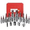 GETLITOOL Set 10PZ Bussola a Brugola a Stella T10-T60 + 5 Adattatori 1/4 3/8 1/2 Pollice Corredo di Bussole a Impatto Chiavi Esagonali Torx Professionale per Avviatore Riparazione Auto DIY
