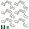 Flomore (6 pezzi) M50 x 100 mm Staffa per tubo quadrato in acciaio inossidabile 304 a forma di U, staffa in metallo per tubo flessibile con viti