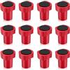 Infreecs 12 ganci per panca, in lega di alluminio, per la lavorazione del legno, da tavolo, per il posizionamento del banco da lavoro, per pialla, accessori per panchina, 20 mm, foro per cani (rosso)