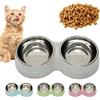 Generic Ciotola doppia per cani, con base antiscivolo e ciotola rimovibile in acciaio inox per cibo e acqua, ciotola anti-fuoriuscita, facile da pulire, ideale per cani di piccola taglia, gatti, cuccioli