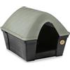 COSE DA CASA Cuccia GRANDE per Cani da Esterno in Plastica antracite Impermeabile casetta per animali domestici da giordino