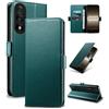 Yunubeyii Cover Libro per OnePlus Nord 5 - [Blocco RFID] Luxury PU Leather Portafoglio Card Holder Magnetic Phone Custodia con Kickstand, Cover Protettiva Antiurto, Verde