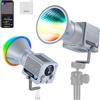 NEEWER HS60C Pro 60W Luce Video LED RGB Portatile, Controllo APP DMX/Pannello/Effetti Personalizzati/Gruppo Luci, Luce Continua COB 8700Lux 2700K-6500K CRI97+ per Fotografia Studio Registrazione Video