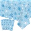 FVEOCR 4 pezzi Natale blu fiocco di neve tovaglia fiocco di neve Xmas Party tovaglia fiocco di neve tovaglia natale decorazioni da tavola vacanza invernale festa Supply 51 X 86 IN
