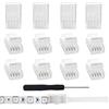 VIPMOON 4 Pin Connettori Per Strisce LED 10mm da Scheda a Filo, 12 Pezzi | Connettore per Striscia Luminosa RGB, Connettore a Striscia Senza Saldatura per Strisce LED RGB SMD 5050 3528 con Cacciavite