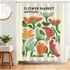 BREASOME Tenda Doccia Antimuffa 180 x 180 cm Boho Astratto Floreale Tenda Vasca da Bagno Tessuto in Poliestere Resistente all'Acqua con 12 Ganci