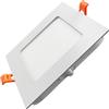 FactorLED Downlight LED 8 W (70 W) Slim, Ø120 x 120 x 25 mm, piastra quadrata da incasso, NO FLICK, pannello quadrato extra piatto 880 lumen, taglio soffitto Ø110 x 110 mm (luce fredda 6000 K, 1)