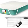 FH FAM' HOME HOME COSINESS FAM'HOME Protezione per materasso premium con rivestimento in morbida microfibra ipoallergenica, topper per materasso traspirante 140x190 cm con 4 cinghie elastiche angolari