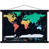 Ywlake Cornici per Poster A3, Ganci per Cornice per Poster in Legno e Legno Chiaro magnetici Kit da Appendere per Stampe artistiche su Tela (30cm, Nero)