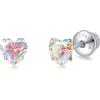 limerencia G23 Orecchini Titanio con Retro a Vite, Orecchini Anallergici Donna Uomo con Zircone Cubica Nichel Free per Orecchie Sensibili