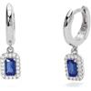 MABINA GIOIELLI - Orecchini Donna - Orecchini in argento a cerchio con zaffiri sintetici - 563647