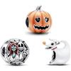 TCZNAF Charm Ciondolo Pendant Compatibile per Bracciali Europei Regalo di gioielli per la Laurea Halloween Set-A