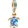 TCZNAF Gold Turtle Charms Ciondolo Pendant Compatibile per Bracciali Europei Regalo di gioielli per la Laurea