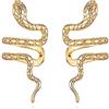 Reffeer Orecchini a Manicotto a Serpente in Argento Sterling 925 Massiccio Senza Piercing, Wraps per Donne e Ragazze, Orecchini a Serpente con Clip, Crawler, 1.18 inch, Argento sterling, Non pietra