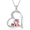 JERWLI Collana con ciondolo a forma di animale, in argento Sterling 925, ideale come regalo per donne e ragazze, 50.8 cm, Argento sterling, Gemma zircone